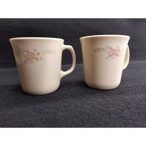 Vintage Set Of 2 Corning Corningware English Breakfast Coffee Mugs 10oz‎